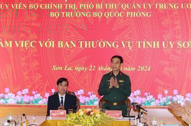 Đại tướng Phan Văn Giang, Bộ trưởng Bộ Quốc phòng làm việc với Tỉnh ủy Sơn La