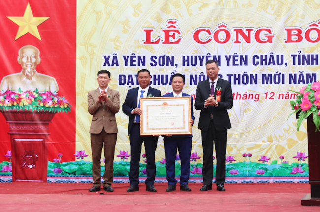 Yên Châu có thêm một xã đạt chuẩn nông thôn mới