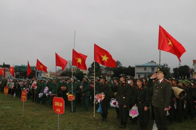 Hơn 1.800 tân binh ở Hòa Bình lên đường nhập ngũ