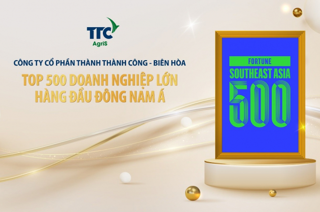 TTC AgriS vào Top 500 doanh nghiệp Đông Nam Á