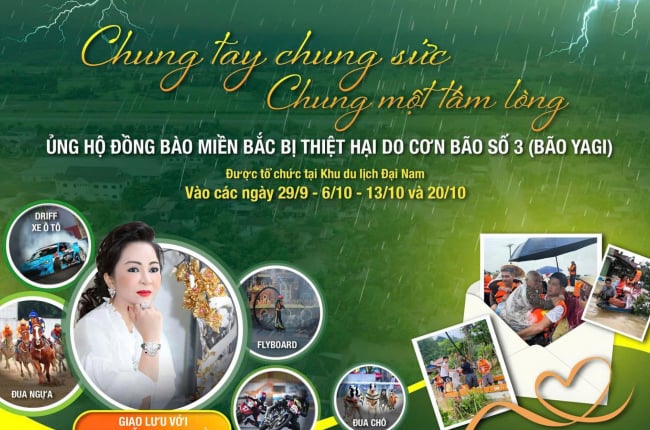 Bà Nguyễn Phương Hằng kêu gọi chung tay ủng hộ đồng bào bị ảnh hưởng bởi cơn bão số 3 