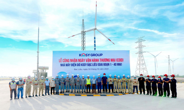 Tập đoàn Kosy chính thức vận hành thương mại nhà máy Điện gió Kosy Bạc Liêu