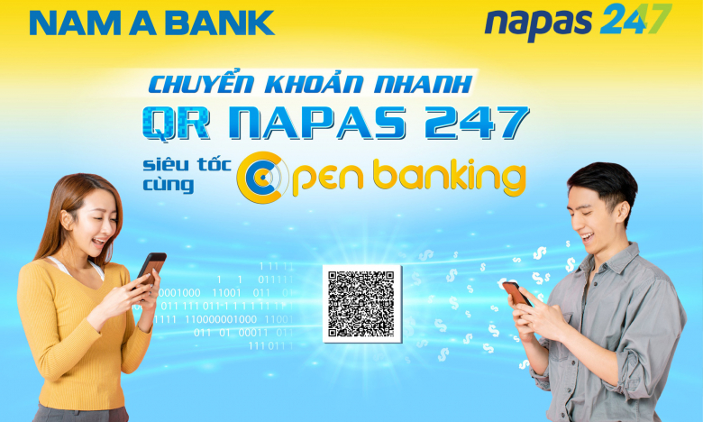 Nam A Bank - top ngân hàng Việt đầu tiên chuyển khoản nhanh NAPAS 247 bằng mã QR