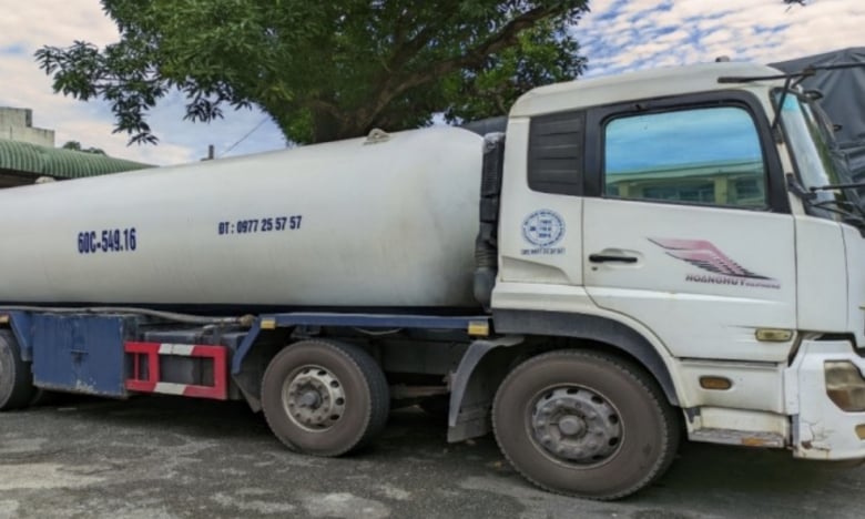 Đồng Nai: Phát hiện xe bồn vận chuyển 4.090 kg khí LPG không rõ nguồn gốc