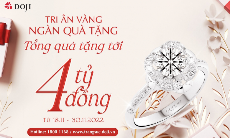 Nâng tầm phong cách cùng trang sức DOJI, cơ hội nhận quà tặng tới hơn 4 tỷ đồng