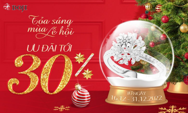 Tận hưởng ưu đãi mùa lễ hội cùng Trang sức DOJI 