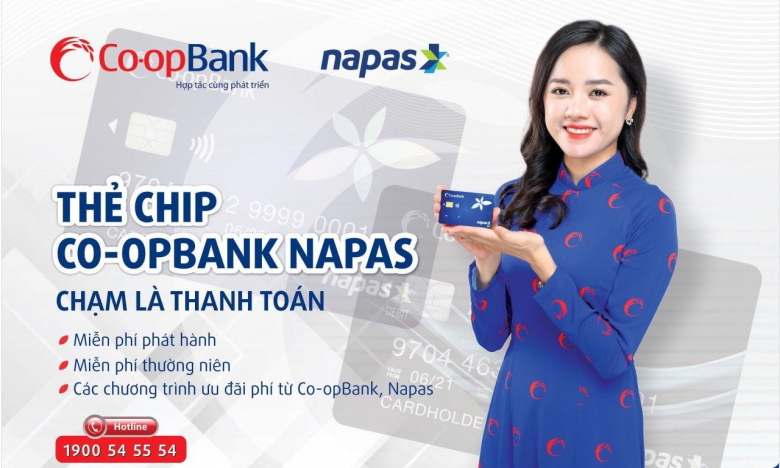 Co-opBank miễn phí chuyển đổi và phát hành thẻ chip Co-opBank Napas