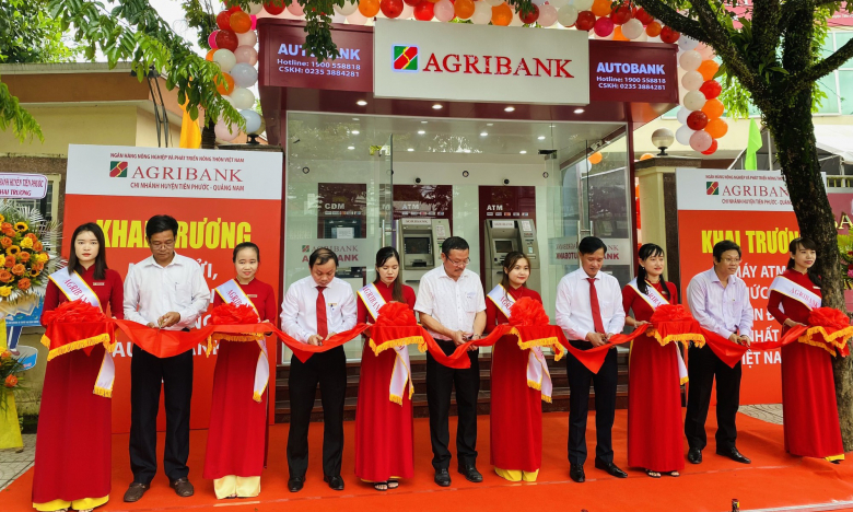 Quảng Nam: Agribank khai trương máy giao dịch tự động AutoBank CDM tại huyện Tiên Phước