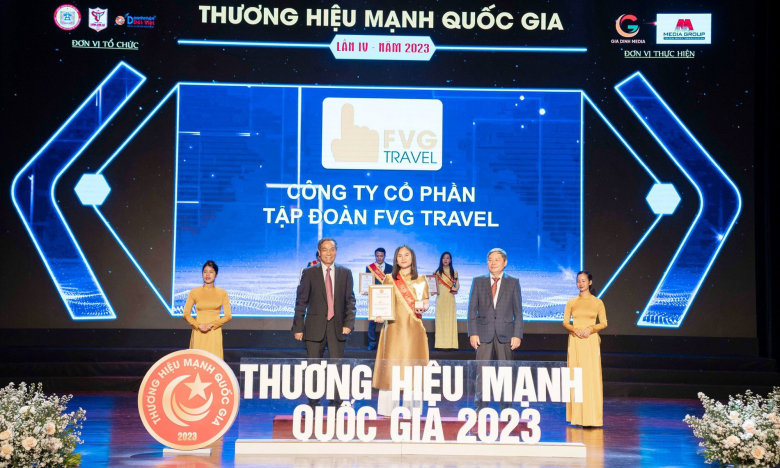 FVG Travel được vinh danh giải thưởng Thương hiệu mạnh quốc gia 2023
