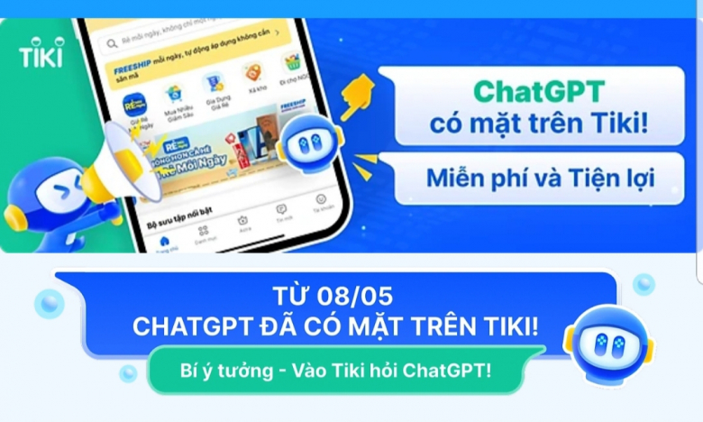 Tiki tích hợp ChatGPT miễn phí nhằm thu hút người dùng