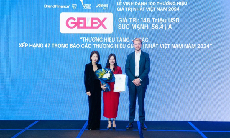 GELEX thăng hạng trong Top 100 thương hiệu giá trị nhất Việt Nam 2024