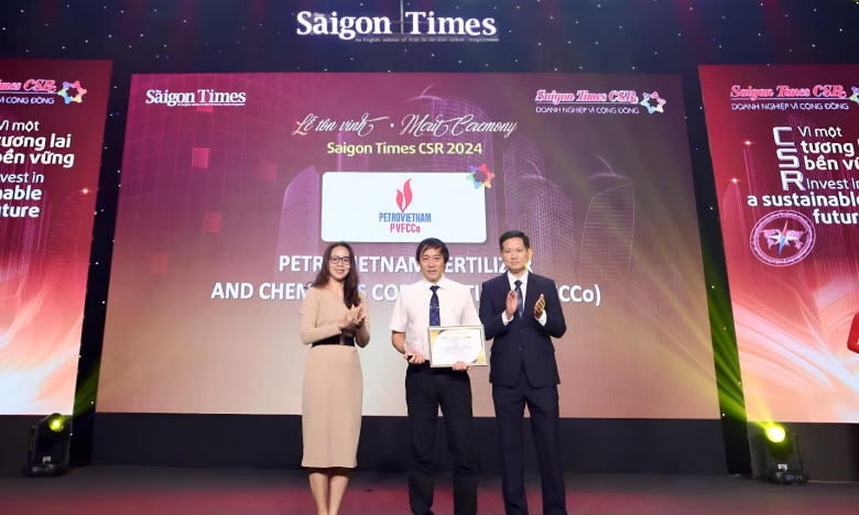 TCT Phân bón và Hóa chất Dầu khí được vinh danh 'Doanh nghiệp vì cộng đồng' tại Saigon Times CSR 2024 