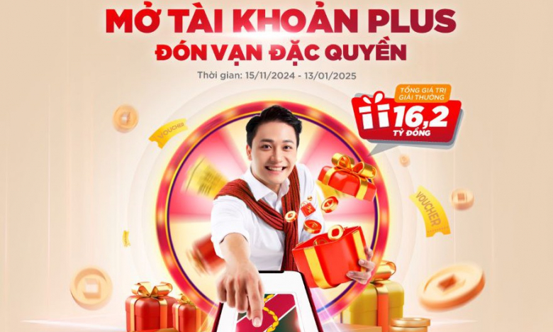 Cơ hội nhận iPhone 16 và nhiều phần quà hấp dẫn khi mở Tài khoản Plus trên Agribank Plus