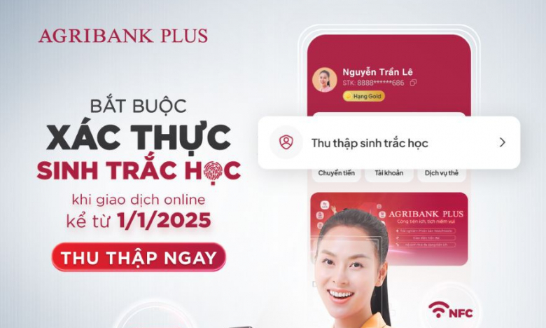 Thu thập sinh trắc học trên Agribank Plus - Cơ hội rinh iPhone 16 và nhiều quà hấp dẫn