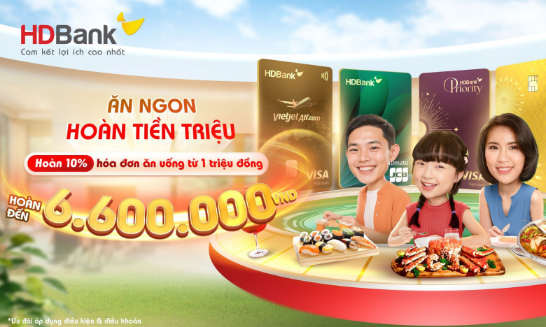 Thẻ tín dụng HDBank - Ưu đãi đa tầng, hưởng trọn niềm vui cuối năm!