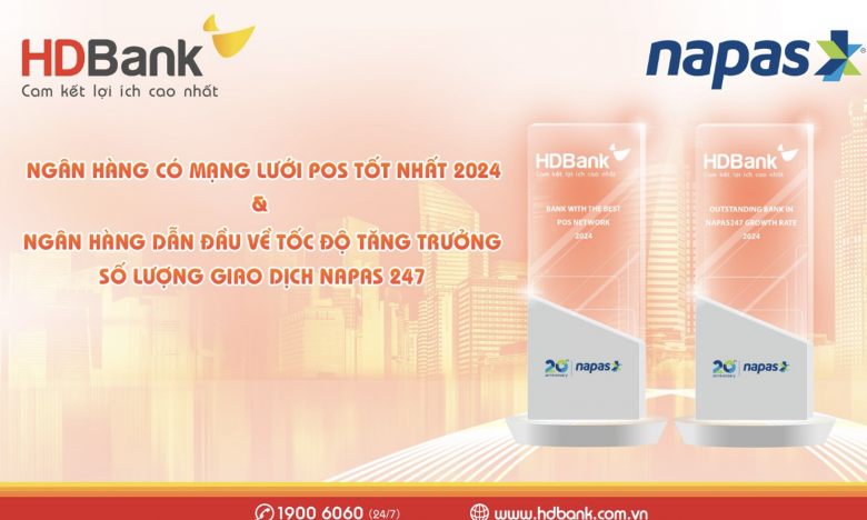 HDBank tỏa sáng tại Hội nghị Thành viên NAPAS 2024 với 02 giải thưởng danh giá