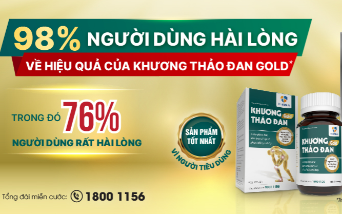 Website quảng cáo sản phẩm Khương Thảo Đan Gold có công dụng điều trị bệnh khớp, được ví 'như một loại thuốc chữa bệnh'