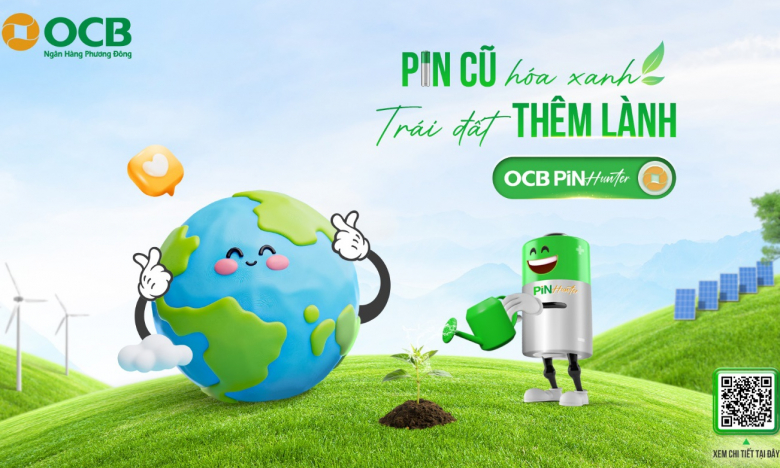 OCB triển khai chương trình 'Thu pin cũ - Đổi quà xanh'