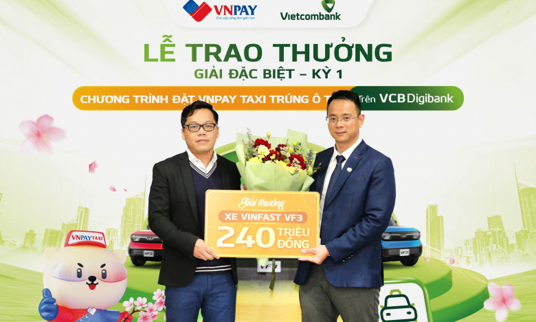 Đã có khách hàng trúng ôtô VinFast khi đặt taxi qua VCB Digibank