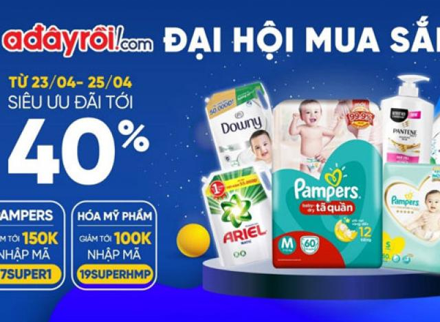 Đại hội mua sắm P&G siêu “hot”, ưu đãi tới 40% trên Adayroi