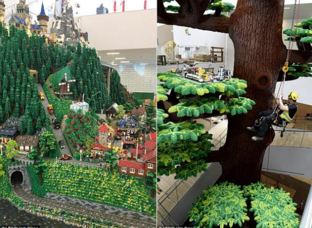 Choáng ngợp tòa nhà được làm từ 25 triệu mảnh ghép Lego